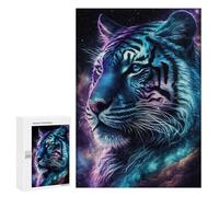 300 PCS Puzzle Per Adolescenti Neon Tiger Galaxy Art Print Puzzle Per Adulti Migliorano La Memoria Difficili E Stimolanti Rompicapo Giochi Per Famiglie 300 PCS