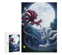 300 PCS Puzzle Per Adolescenti Nine-tailed Foxes Moonlight Puzzle Per Adolescenti Analisi E Logica Difficile E Sfida Ideale Come Regalo 300 PCS
