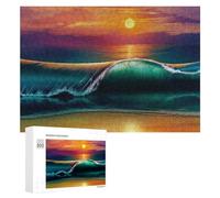 300 PCS Puzzle Per Adolescenti Ocean Wave at Sunset Puzzle Per Adolescenti Gioco Rompicapo Migliora La Memoria Regali Di Natale Compleanno 300 PCS