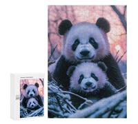 300 PCS Puzzle per Adolescenti Panda Family Portrait Puzzle per Adulti Giochi Rilassanti Migliora La Memoria Interazione Tra Genitori E Figli 300 PCS