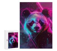 300 PCS Puzzle Per Adolescenti Panda Japanese Neon Puzzle Per Adulti Gioco Pratico Assemblaggio Di Modelli Regali Unici Per Compleanno E Natale 300 PCS