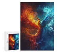 300 PCS Puzzle Per Adolescenti Phoenix Rising Fire & Ice Artwork -1 Puzzle Per Adolescenti Migliora La Memoria Sfida Da Completare Giocattoli Educativi Per L'apprendimento 300 PCS