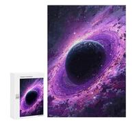 300 PCS Puzzle Per Adolescenti Purple Space Galaxy with Planet Puzzle Per Adolescenti Antistress Ogni Pezzo È Unico - Ideale Come Regalo Per Tutta La Famiglia 300 PCS