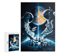 300 PCS Puzzle Per Adolescenti Puzzle Astronauts Playing Chess in Space Puzzle Per Adulti Gioco Rompicapo Ma Divertente E Umoristico Aiuta L'esercizio Del Cervello 300 PCS