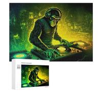 300 PCS Puzzle Per Adolescenti Puzzle Chimp DJ Neon Lights Puzzle Per Adulti Gioco Pratico Assemblaggio Del Modello Regali Unici Per Compleanno E Natale 300 PCS