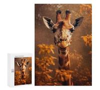 300 PCS Puzzle Per Adolescenti Puzzle Close Up Giraffe Puzzle Per Adulti Gioco Pratico Assemblaggio Del Modello Regali Unici Per Compleanno E Natale 300 PCS