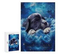 300 PCS Puzzle Per Adolescenti Puzzle Cloud-Dreaming Puppy Sky Puzzle Per Adulti Gioco Rompicapo Ma Divertente E Umoristico Aiuta L'esercizio Del Cervello 300 PCS