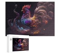 300 PCS Puzzle Per Adolescenti Puzzle Colorful Rooster Digital Art Painting Puzzle Per Adulti Gioco Rompicapo Ma Divertente E Umoristico Aiuta L'esercizio Del Cervello 300 PCS