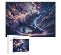 300 PCS Puzzle Per Adolescenti Puzzle Electric Polar Bear Storm Puzzle Per Adulti Gioco Pratico Assemblaggio Del Modello Regali Unici Per Compleanno E Natale 300 PCS