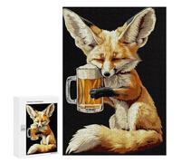 300 PCS Puzzle Per Adolescenti Puzzle Fennec Fox Beer Puzzle Per Adulti Gioco Pratico Assemblaggio Del Modello Regali Unici Per Compleanno E Natale 300 PCS
