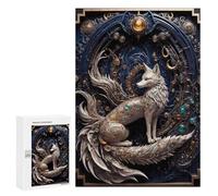 300 PCS Puzzle Per Adolescenti Puzzle Golden Nine Tailed Fox Puzzle Per Adulti Gioco Pratico Assemblaggio Del Modello Regali Unici Per Compleanno E Natale 300 PCS