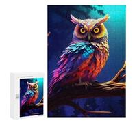 300 PCS Puzzle Per Adolescenti Puzzle Owl Blue Night Puzzle Per Adulti Gioco Pratico Assemblaggio Del Modello Regali Unici Per Compleanno E Natale 300 PCS