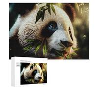 300 PCS Puzzle Per Adolescenti Puzzle Painted Panda with Bamboo Puzzle Per Adulti Gioco Rompicapo Ma Divertente E Umoristico Aiuta L'esercizio Del Cervello 300 PCS
