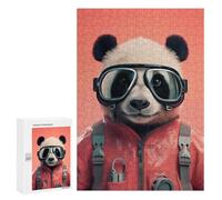 300 PCS Puzzle Per Adolescenti Puzzle Panda Funny Skydiver Puzzle Per Adulti Gioco Pratico Assemblaggio Del Modello Regali Unici Per Compleanno E Natale 300 PCS