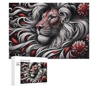 300 PCS Puzzle Per Adolescenti Puzzle Royal Lion Art Print Puzzle Per Adulti Gioco Pratico Assemblaggio Del Modello Regali Unici Per Compleanno E Natale 300 PCS