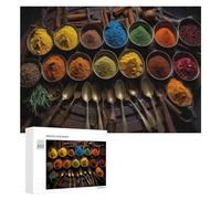 300 PCS Puzzle Per Adolescenti Puzzle Spice Blends for Culinary Creativity Puzzle Per Adulti Gioco Pratico Assemblaggio Del Modello Regali Unici Per Compleanno E Natale 300 PCS