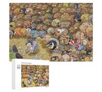 300 PCS Puzzle Per Adolescenti Puzzle Turkey Day Chaos A Thanksgiving Meme Extravaganza! Puzzle Per Adulti Gioco Pratico Assemblaggio Del Modello Regali Unici Per Compleanno E Natale 300 PCS