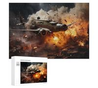 300 PCS Puzzle Per Adolescenti Puzzle Warplane Crash Explosion Puzzle Per Adulti Gioco Rompicapo Ma Divertente E Umoristico Aiuta L'esercizio Del Cervello 300 PCS