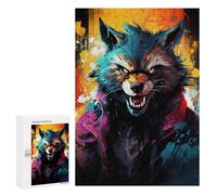 300 PCS Puzzle Per Adolescenti Puzzle Wild Wolf Spirit Art Puzzle Per Adulti Gioco Rompicapo Ma Divertente E Umoristico Aiuta L'esercizio Del Cervello 300 PCS