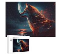 300 PCS Puzzle Per Adolescenti Puzzle Wolf Under The Moonlit Sky -1 Puzzle Per Adulti Gioco Pratico Assemblaggio Del Modello Regali Unici Per Compleanno E Natale 300 PCS