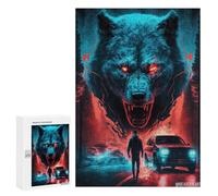 300 PCS Puzzle Per Adolescenti Puzzle Wolf Vs. Man Forest Standoff Puzzle Per Adulti Gioco Pratico Assemblaggio Del Modello Regali Unici Per Compleanno E Natale 300 PCS