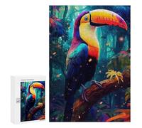 300 PCS Puzzle Per Adolescenti Rainbow Toucan in Amazon Rainforest Puzzle Per Adolescenti Analisi E Logica Difficile E Sfida Ideale Come Regalo 300 PCS