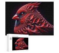 300 PCS Puzzle Per Adolescenti Red Cardinal Bird Artwork Puzzle Per Adolescenti Gioco Rompicapo Migliora La Memoria Regali Di Natale Compleanno 300 PCS