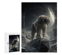 300 PCS Puzzle Per Adolescenti Silent Sentinel of The Moonlit Peaks - Ethereal Wilderness Guardian Puzzle Per Adolescenti Giochi Per Famiglie Analisi E Sfida Educativa Logica 300 PCS