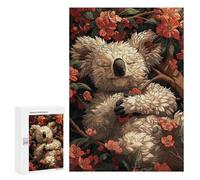 300 PCS Puzzle Per Adolescenti Sleeping Koala in Bloom Puzzle Per Adulti Giochi Per Famiglie Antistress Regali Per La Riduzione Dello Stress 300 PCS