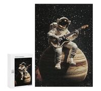 300 PCS Puzzle Per Adolescenti Space Guitar Hero Astronaut Playing Electric Guitar on Jupiter! Puzzle Per Adolescenti Difficili Ogni Pezzo È Unico - Regalo Di Compleanno, Regali, 300 PCS