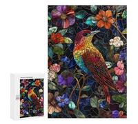 300 PCS Puzzle Per Adolescenti Stained Glass Bird Artwork Puzzle Per Adolescenti Taglio Di Precisione Aiuta L'esercizio Del Cervello Regali Per La Riduzione Dello Stress 300 PCS