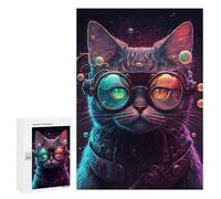 300 PCS Puzzle Per Adolescenti Steampunk Cat Goggles Puzzle Per Adulti Analisi E Logica Ogni Pezzo È Unico - Giochi Rompicapo Per Famiglie 300 PCS