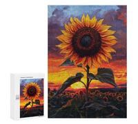 300 PCS Puzzle Per Adolescenti Sunflower at Sunset Puzzle Per Adolescenti Gioco Rompicapo Migliora La Memoria Regali Di Natale Compleanno 300 PCS