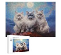 300 PCS Puzzle Per Adolescenti Three Ragdoll Cats Puzzle Per Adulti Giocattoli Fai Da Te Sfida Difficile Regali Antistress 300 PCS