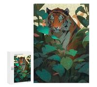 300 PCS Puzzle Per Adolescenti Tiger in Tropical Jungle-1 Puzzle Per Adolescenti Gioco Rompicapo Migliora La Memoria Regali Di Natale Compleanno 300 PCS