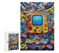 300 PCS Puzzle Per Adolescenti Vibrant Retro Gaming Collage -9 Puzzle Per Adolescenti Gioco Rompicapo Migliora La Memoria Regali Di Natale Compleanno 300 PCS