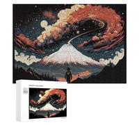 300 PCS Puzzle Per Adolescenti Volcanic Aurora A Celestial Dance of Fire And Ice Puzzle Per Adolescenti Gioco Rompicapo Migliora La Memoria Regali Di Natale Compleanno 300 PCS