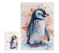 300 PCS Puzzle Per Adolescenti Watercolor Penguin Puzzle Per Adolescenti Gioco Rompicapo Migliora La Memoria Regali Di Natale Compleanno 300 PCS