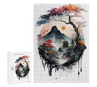300 PCS Puzzle Per Adolescenti Watercolors Japanese 4 Puzzle Per Adulti Gioco Per Famiglie Un'opera D'arte Regali Unici Per Compleanno E Natale 300 PCS