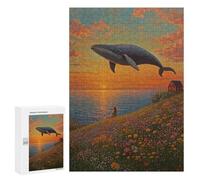 300 PCS Puzzle Per Adolescenti Whale Watching Sunset Puzzle Per Adolescenti Difficili Ogni Pezzo È Unico - Regalo Di Compleanno, Regali, 300 PCS