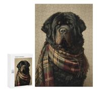 300 PCS Puzzle Per Adolescenti Winter Dog Scarf Accessories-2 Puzzle Per Adolescenti Migliora La Memoria Sfida Da Completare Giocattoli Educativi Per L'apprendimento 300 PCS