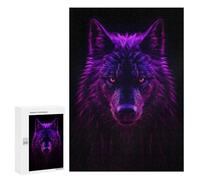 300 PCS Puzzle Per Adolescenti Wolf Magenta Neon Puzzle Per Adolescenti Gioco Rompicapo Migliora La Memoria Regali Di Natale Compleanno 300 PCS