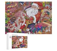 300 PCS Puzzle Per Adulti Christmas Jigsaw Puzzle Santa's Workshop Adventure Puzzle Giochi Per Famiglie Decorazione Perfetta Regali Unici E Di Compleanno 300 PCS
