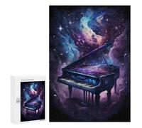 300 PCS Puzzle Per Adulti Cosmic Piano Melodies Puzzle Per Adolescenti Difficile Difficile Ogni Pezzo È Unico - Gioco Divertente E Stimolante Per Tutta La Famiglia 300 PCS