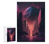 300 PCS Puzzle Per Adulti E Adolescenti Dystopian Cityscape Neon Dreams Puzzle Per Adulti: Giochi Rilassanti Che Migliorano La Memoria. Regali Unici Per Compleanno E Natale 300 PCS
