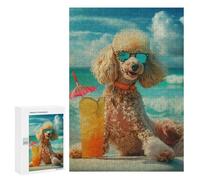300 PCS Puzzle Per Adulti E Adolescenti Poodle Cocktail Beach Sun Puzzle Per Adulti: Giochi Rilassanti Che Migliorano La Memoria. Regali Unici Per Compleanno E Natale 300 PCS