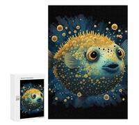 300 PCS Puzzle Per Adulti E Adolescenti Pufferfish Fish Animal Puzzle Gioco Pratico Corsa Di Velocità Manuale Regali Unici Per Compleanno E Natale 300 PCS