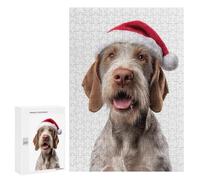 300 PCS Puzzle Per Adulti E Adolescenti Spinone Italiano Dog with Santa Hat Portrait Puzzle Per Adulti: Giochi Rilassanti Che Migliorano La Memoria. Regali Unici Per Compleanno E Natale 300 PCS