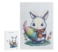 300 PCS Puzzle Per Adulti Easter Rabbit Cute Puzzle Per Adolescenti Migliora La Memoria Difficile E Stimolante È Ideale Come Regalo 300 PCS