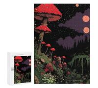 300 PCS Puzzle Per Adulti Enchanted Mushroom Forest Puzzle Per Adolescenti Migliora La Memoria Ogni Pezzo È Unico - Giocattoli Educativi Per L'apprendimento 300 PCS